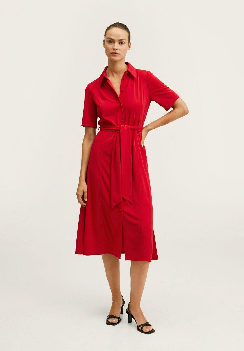 Mango OCHO - Vestido camisero - rot/rojo - Zalando.es