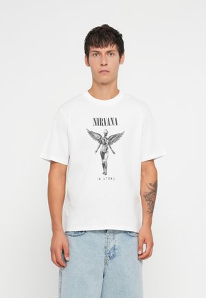 JPRBLUNIRVANA TEE - Trükipildiga T-särk - bright white
