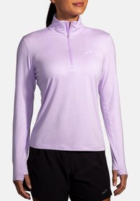 Brooks DASH 1/2 ZIP 2.0 - Pikkade varrukatega topp - htr purple