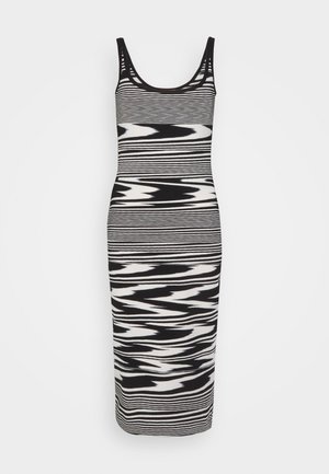 Missoni LONG DRESS - Φόρεμα-πουλόβερ - black and white space dye