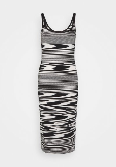 Missoni LONG DRESS - Φόρεμα-πουλόβερ - black and white space dye