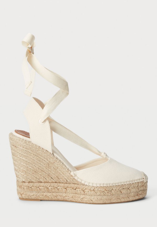 CANVAS WEDGE ESPADRILLE - Wedge sandals - natural