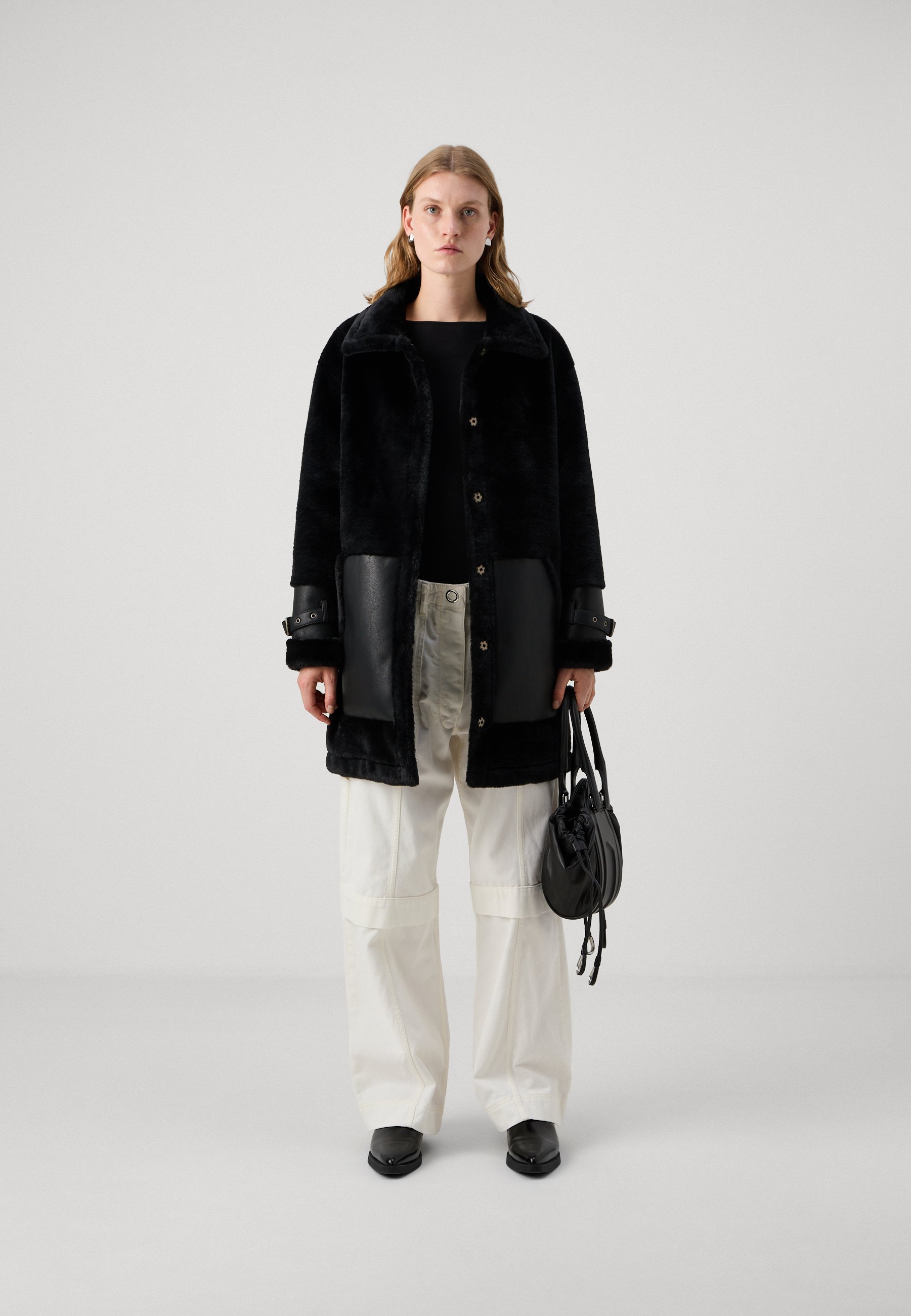 TWINSET - Płaszcz zimowy/czarny - Zalando.pl