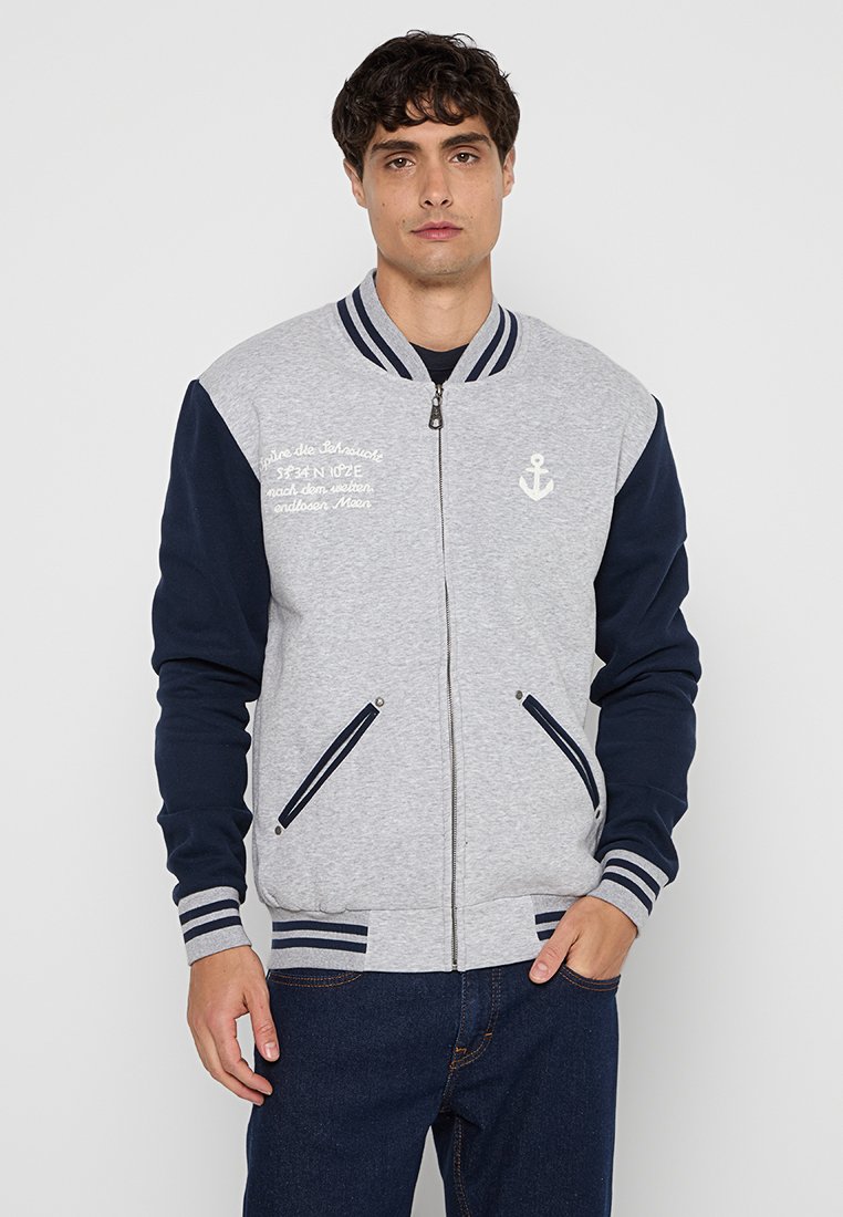 dreimaster Sweater met rits grijs