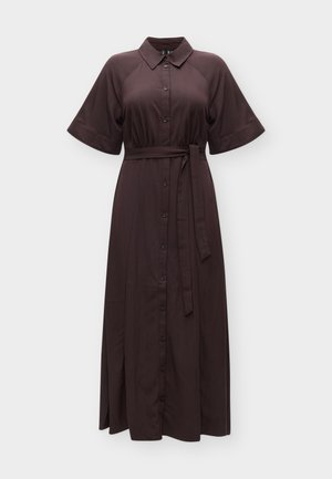 Vero Moda, VMNOELLA ANKLE SHIRT DRESS - Skjortekjole - chocolate torte
