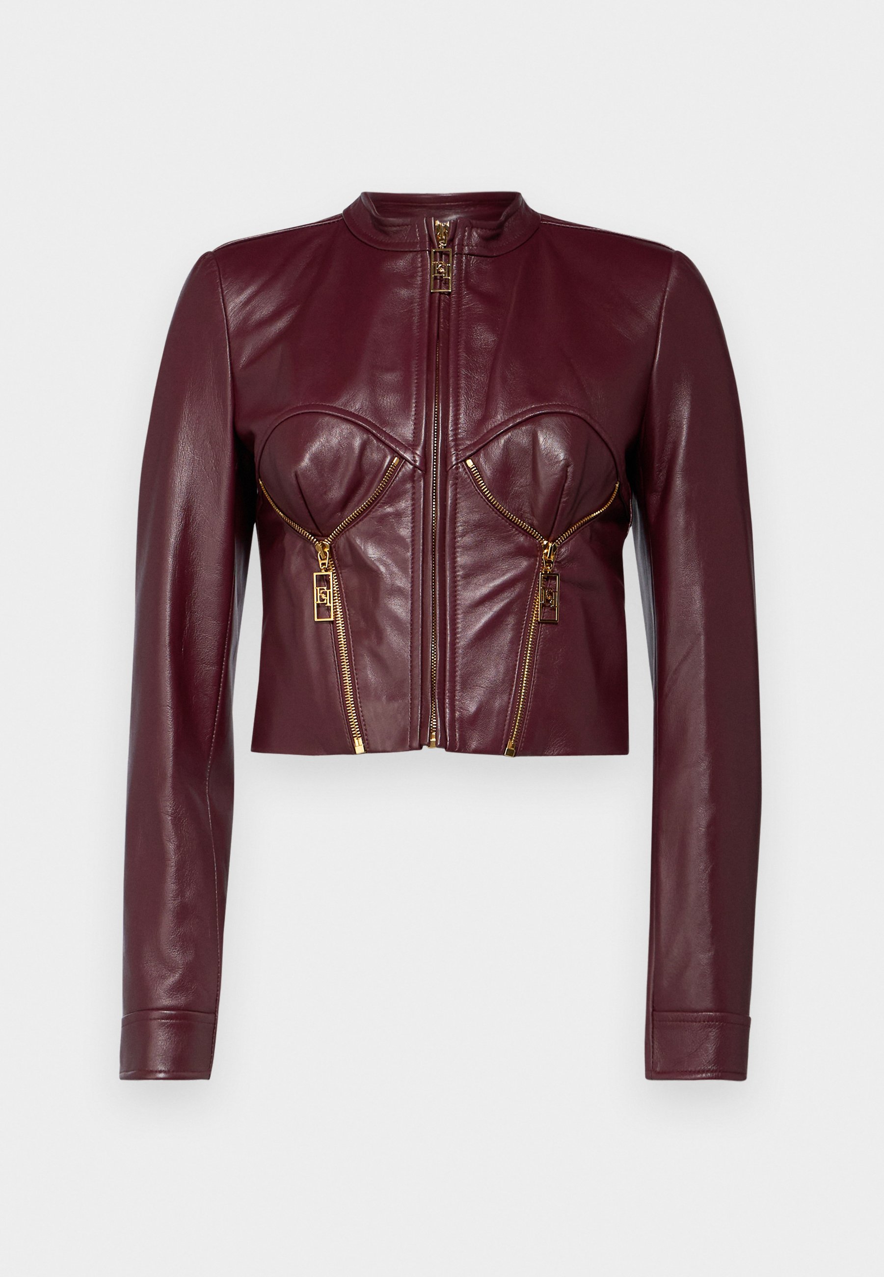 レザージャケット・コート ELISABETTA FRANCHI Elisabetta Franchi Jackets Elisabetta Franchi Peplum Leather Jacket | Black | FARFETCH