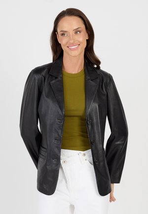 Leren jas - black