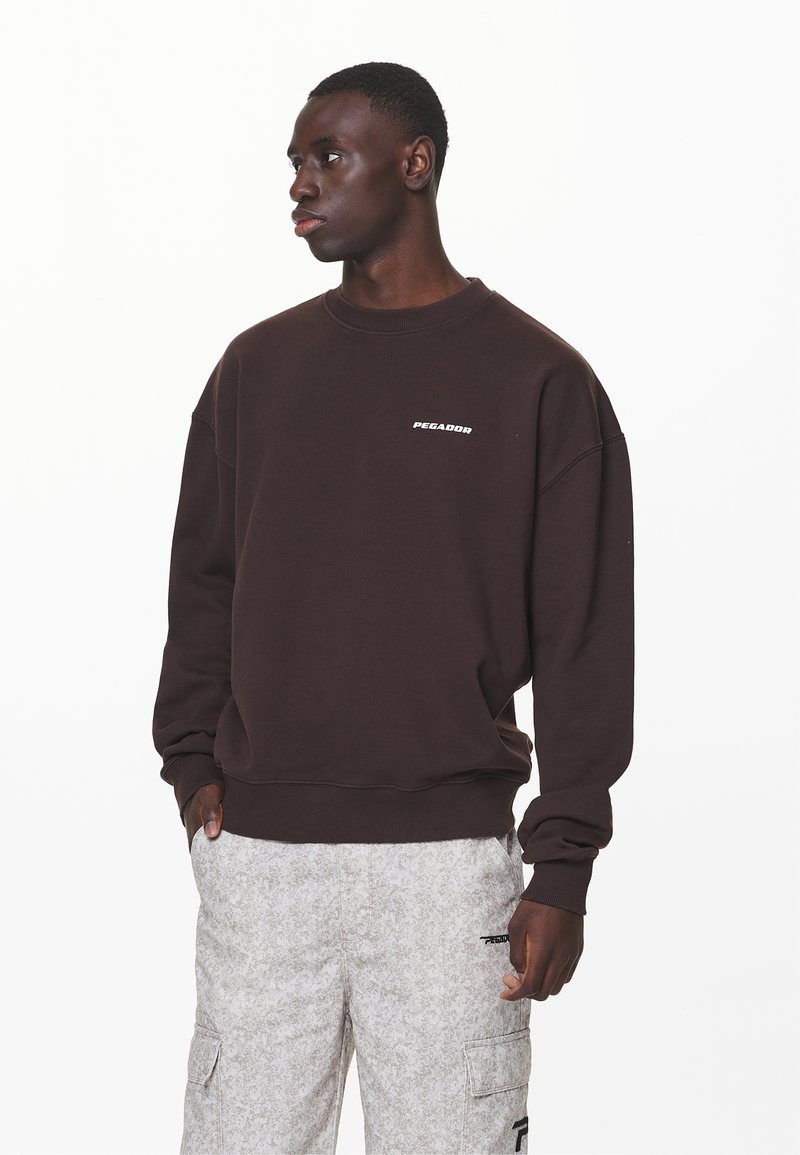 Pegador LOGO OVERSIZED SWEATER - Felpa - washed oak brown