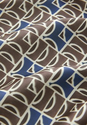 Next Letná bunda - blue brown geometric print