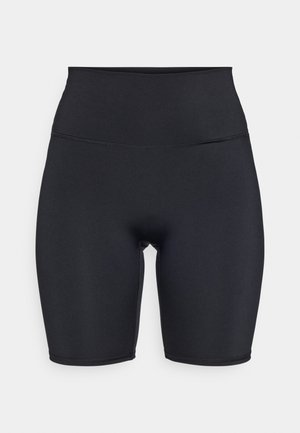 Zwarte, hoog getailleerde fietsbroek gemaakt van rekbare, vocht afvoerende stof. Voorzien van flatlocknaden en een gladde, matte textuur.