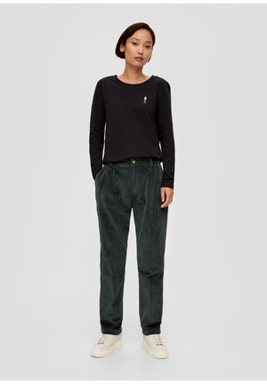 s.Oliver REGULAR BUNDFALTEN - Pantalon classique - olivgrün