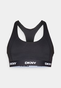 LOGO SCOOP NECK RACERBACK BRA - Sutiã desportivo de suporte médio - black