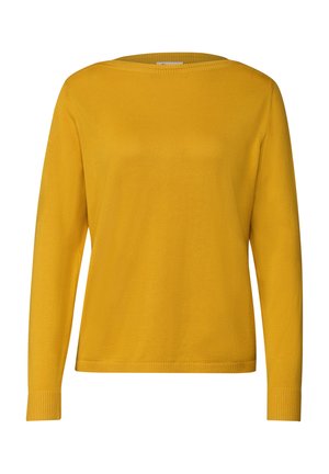 Street One, BASIC SWEATER WITH A BOAT NECK - Pullover - saffron yellow
