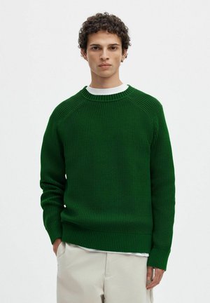 Selected, SLMPIM LS KNIT CREW NECK CAMP - Pullover - formal garden