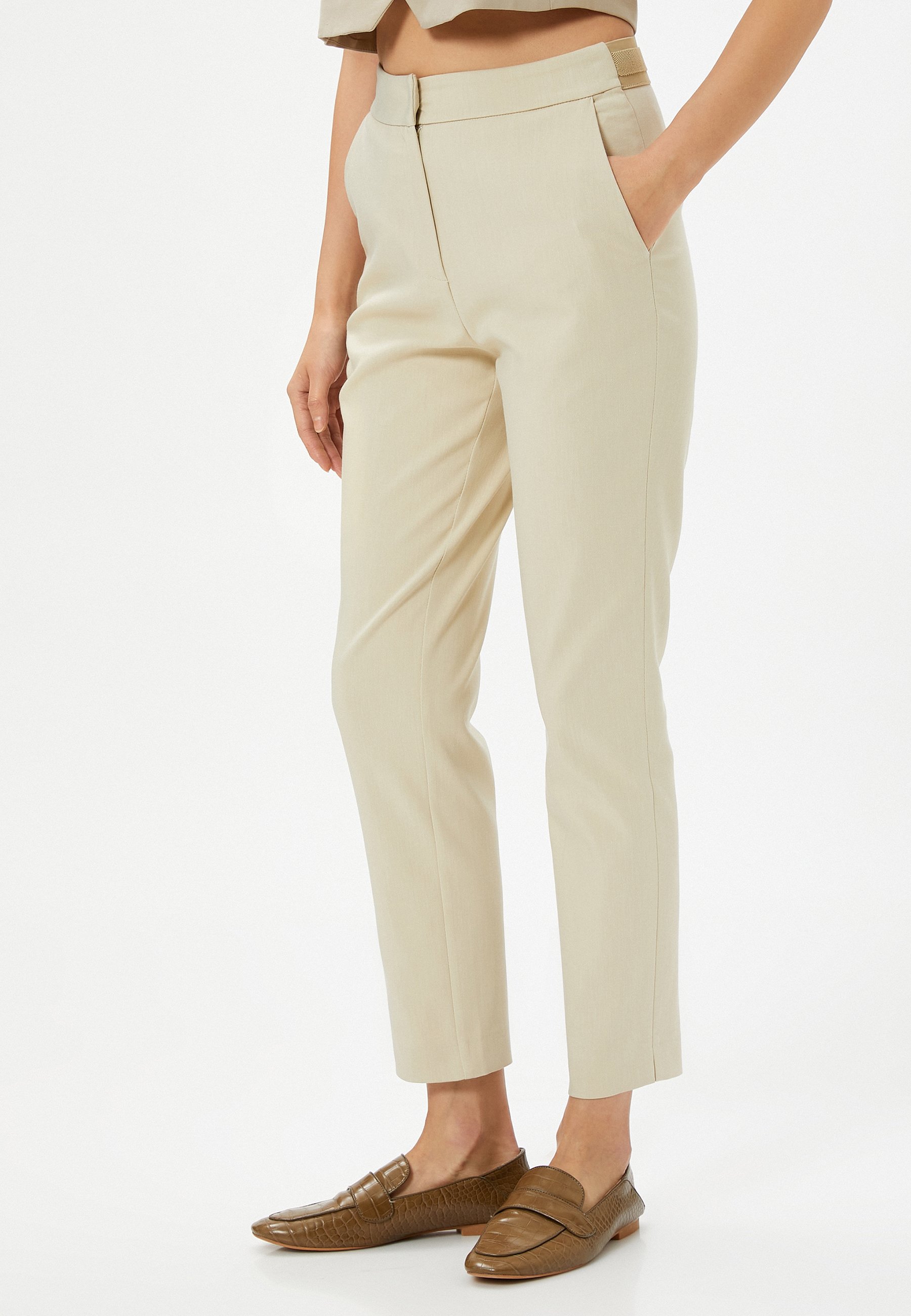 Koton Jogger Pantaloni Tuta Donna Con Tasche – Vita Media Grigio – Modello 0D2 - 4
