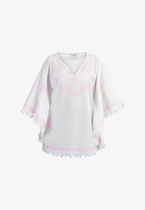 usha, PONCHO - Keep - weiss pink