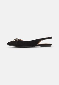Takaa avoimet ballerinat - black