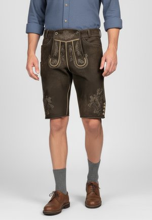 Krüger Dirndl Kožené kalhoty - braun