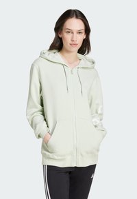 adidas Sportswear ESSENTIALS LINEAR FULL-ZIP - Sweatjakke - linen green
