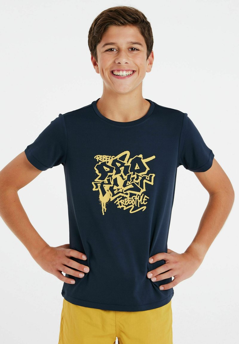 T-shirt motif skate bleu garçon Okaïdi & Obaïbi
