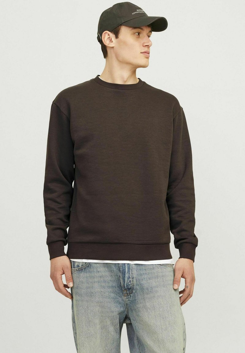 Jack & Jones JJEBRADLEY CREW - Sweatshirt - mulch