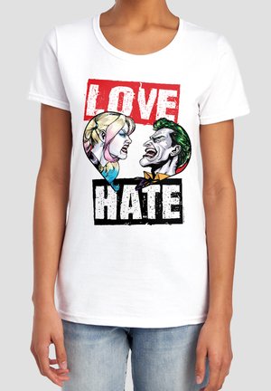 Cotton Soul, JOKER LOVE HATE - Print T-shirt - white
