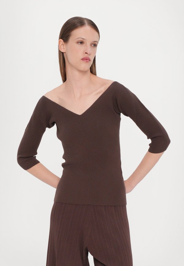 OCEANO - Long sleeved top - cioccolato2