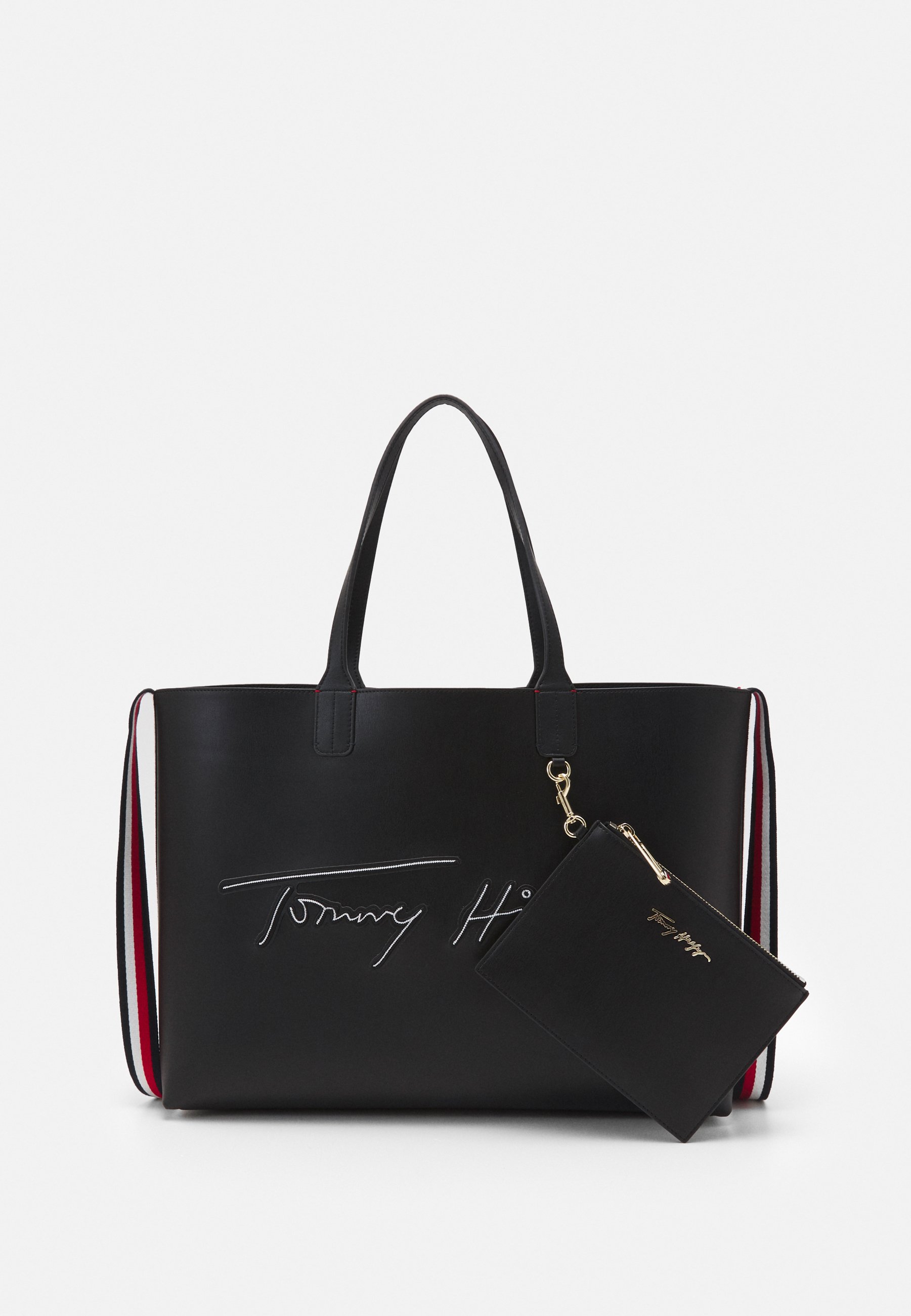 Tommy Hilfiger ICONIC TOTE SIGNATURE SET - Bolso shopping - black/negro -  Zalando.es