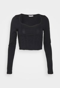 Noisy May NMKERRY CORSET CROPPED - T-shirt à manches longues - black