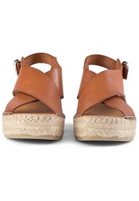 Shoe The Bear ORCHID CROSS - Kiilakorkosandaali - hellbraun