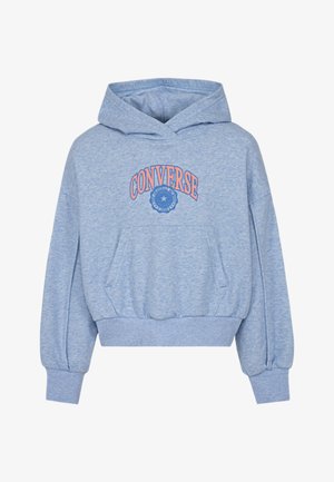 VARSITY PINTUCK HOODIE - Džemperis su gobtuvu - blue supermoon heather
