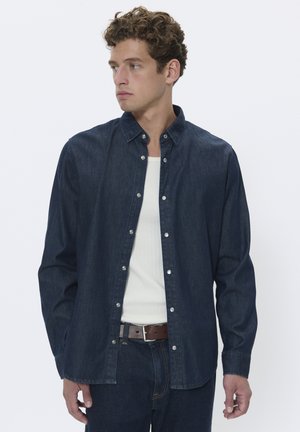 CHRISTALDO - Hemd - dark washed denim