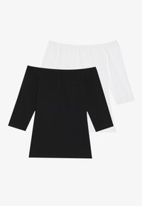2 PACK - Top dugih rukava - white/black