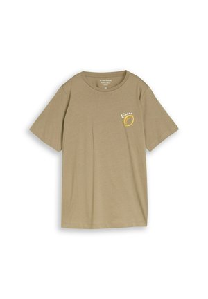 TOM TAILOR, TOM TAILOR T-SHIRT PLUS SIZE - T-SHIRT MIT PRINT - T-shirt imprimé - silver olive