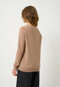 Authentic Cashmere COL V - Striktrøje - mottled camel