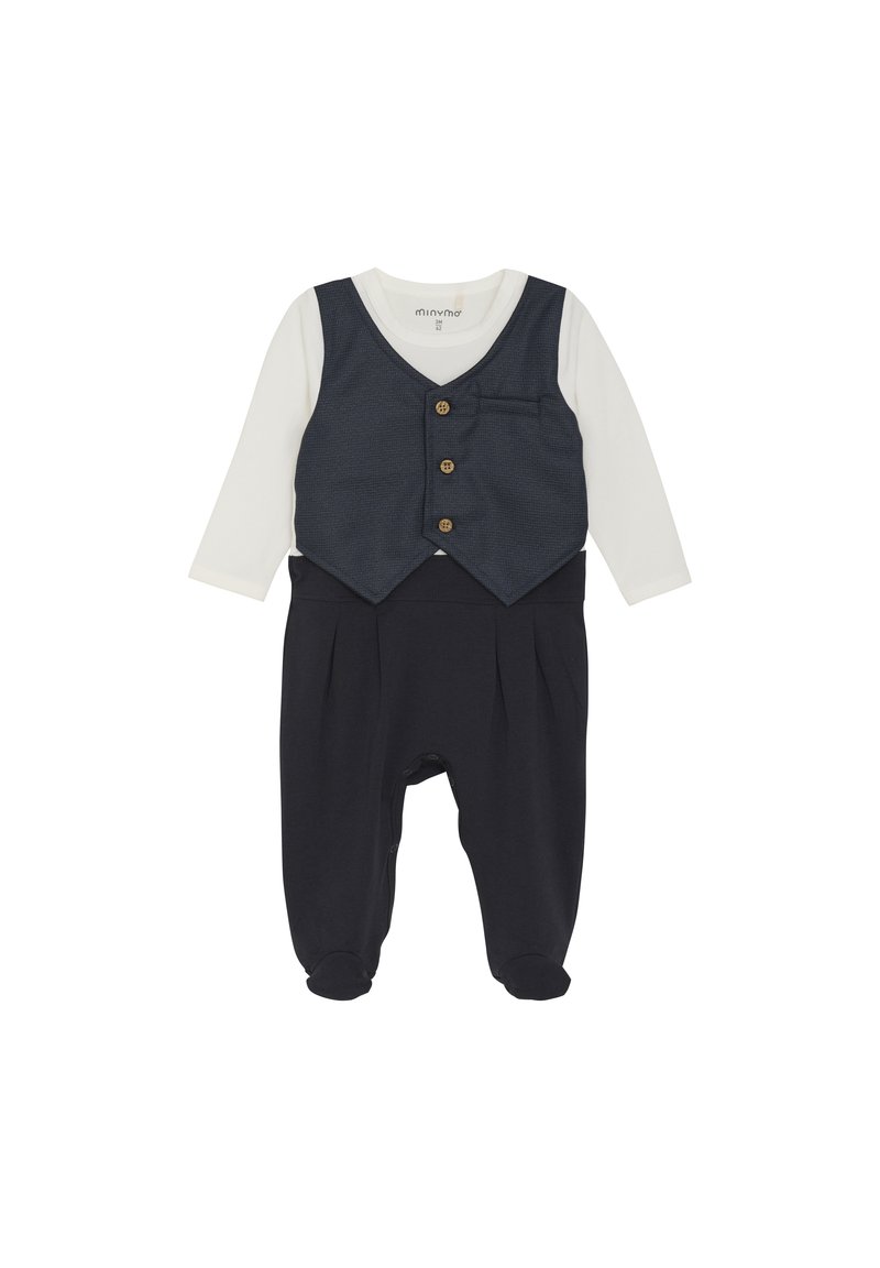 Minymo SET - Vest - dark brown melange