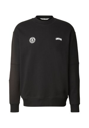 UNFAIR ATHLETICS, TWO SIDE LOGO CREWNECK - Sweater - black