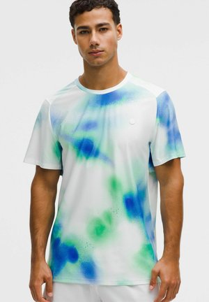Športne majice - spray slam blue green multi