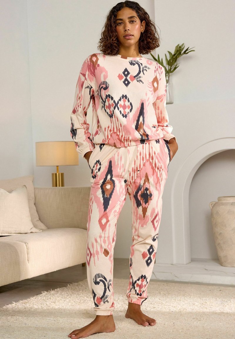 Next REGULAR FIT SET - Set lenjerie de noapte - ecru pink ikat