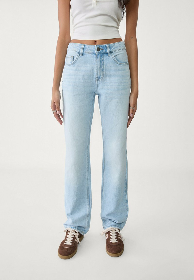 Stradivarius - Jean droit - stone blue denim, Agrandir