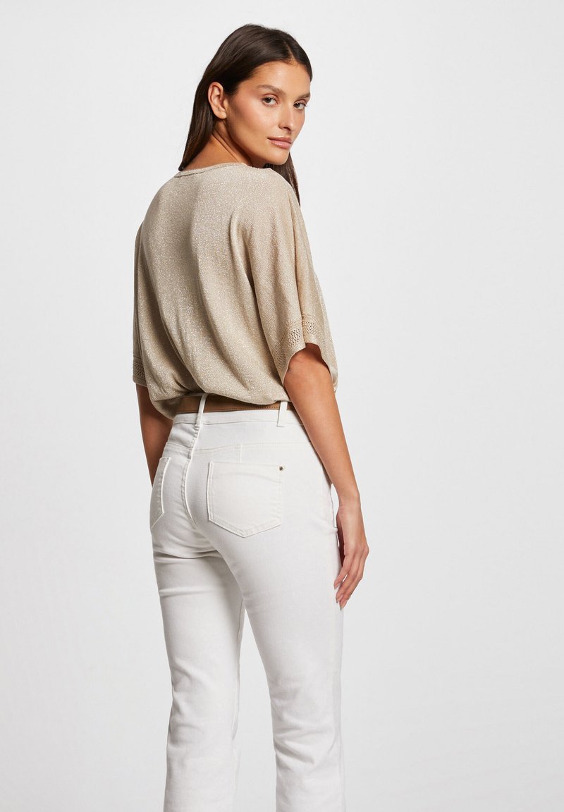 Morgan SHORT SLEEVES - Strickpullover - beige - Zalando.de