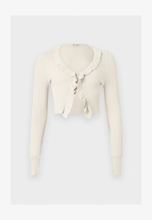 ONLY, ONLMILA SHORT RUFFLE CARDIGAN - Cardigan - birch