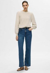 Selected Femme SLFLULU O-NECK NOOS - Svetr - birch