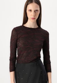 YAS YASPELLA RHINESTONE MIDI SKIRT  - A-line skjørt - black