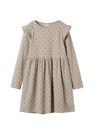 HEART RUFFLED - Strikkjoler - ecru melange