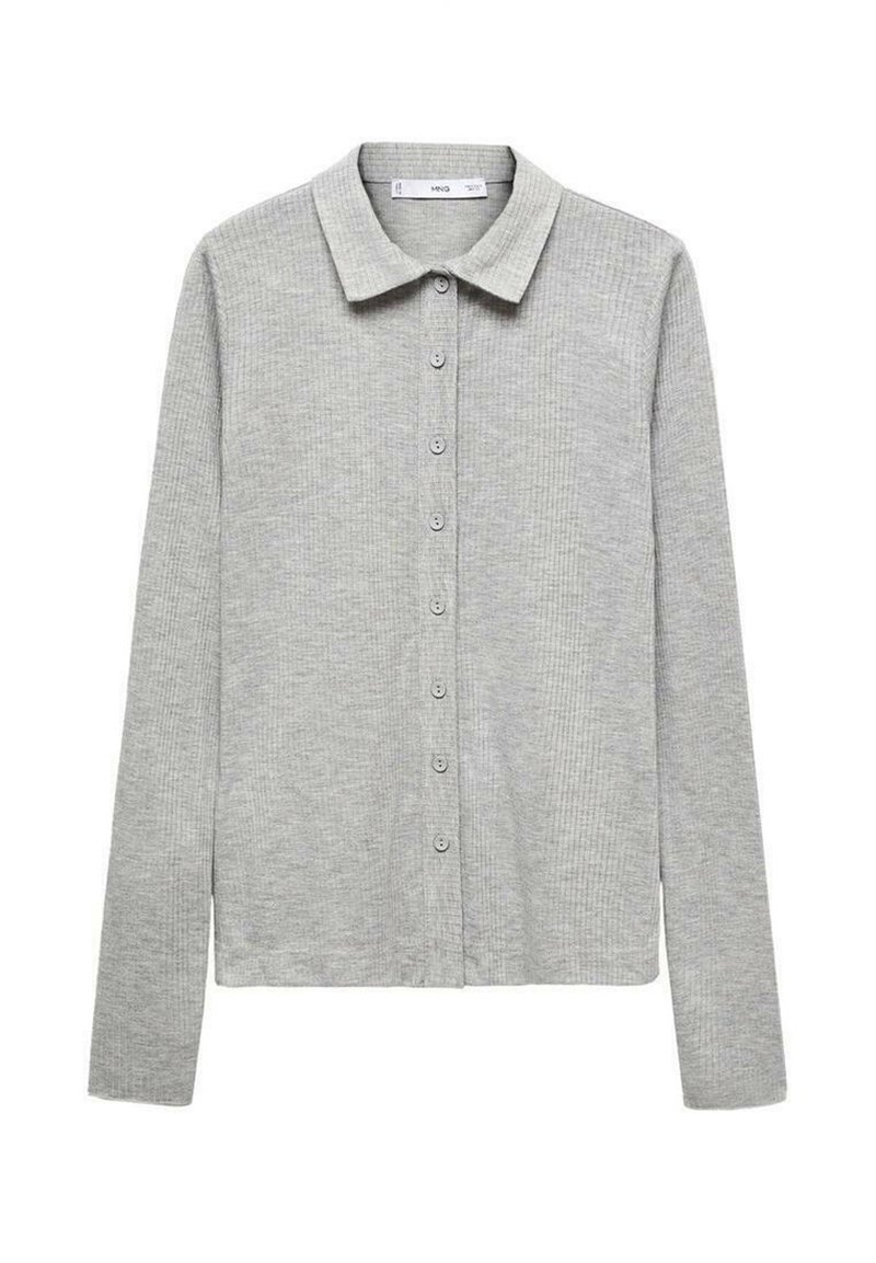 Mango Overhemdblouse lichtgrijs Mango Overhemdblouse lichtgrijs