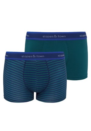 Slopes&Town BAMBOO  2 PACK - Panties - pine green and blue