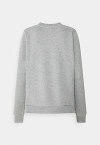 Grijze sweatshirt met een ronde hals, lange mouwen, geribde boorden en onderrand. Zachte textuur met een gladde afwerking, geen patronen of extra details.