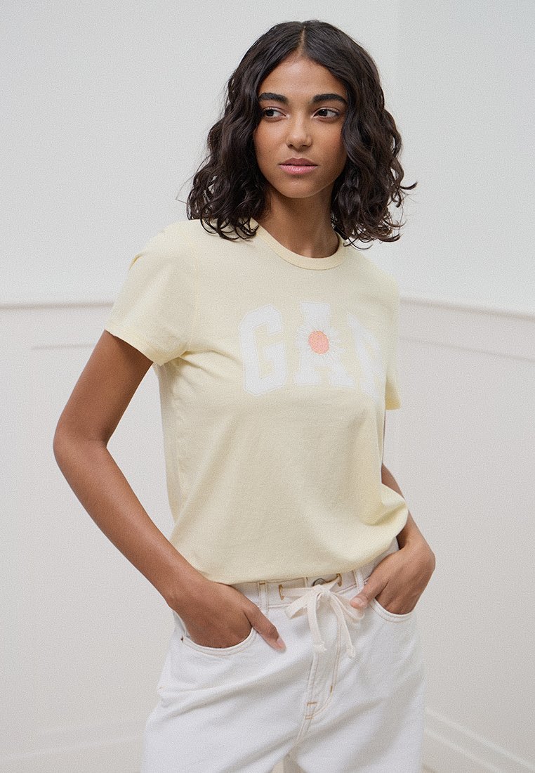 GAP T-shirt print geel