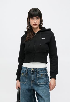 SCRIPT ZIP THRU - Sudadera con cremallera - black